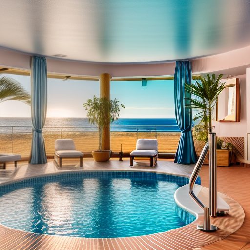 pool area in the villa ibiza