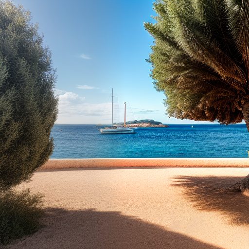 boat sailing in ibiza