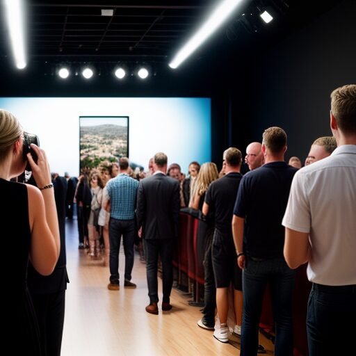 queue in an exhibition ibiza